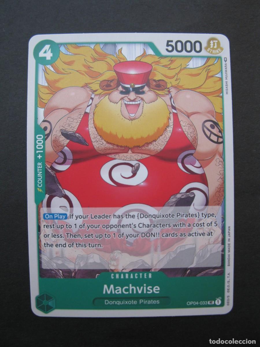 Trading Cards: CARTA - ONE PIECE - TRADING CARD - MACHVISE - EN INGL&Eacute;S - BANDAI.