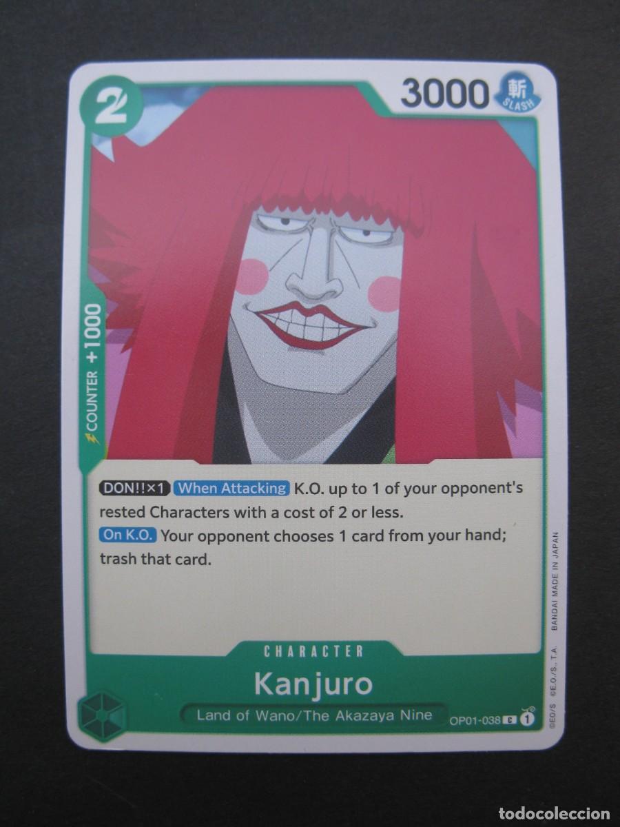 Trading Cards: CARTA - ONE PIECE - TRADING CARD - KANJURO - EN INGL&Eacute;S - BANDAI.