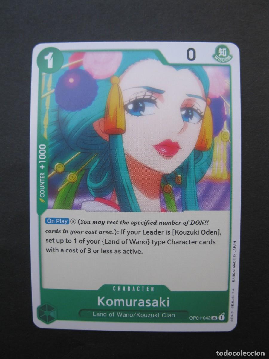 Trading Cards: CARTA - ONE PIECE - TRADING CARD - KOMURASAKI - EN INGL&Eacute;S - BANDAI.