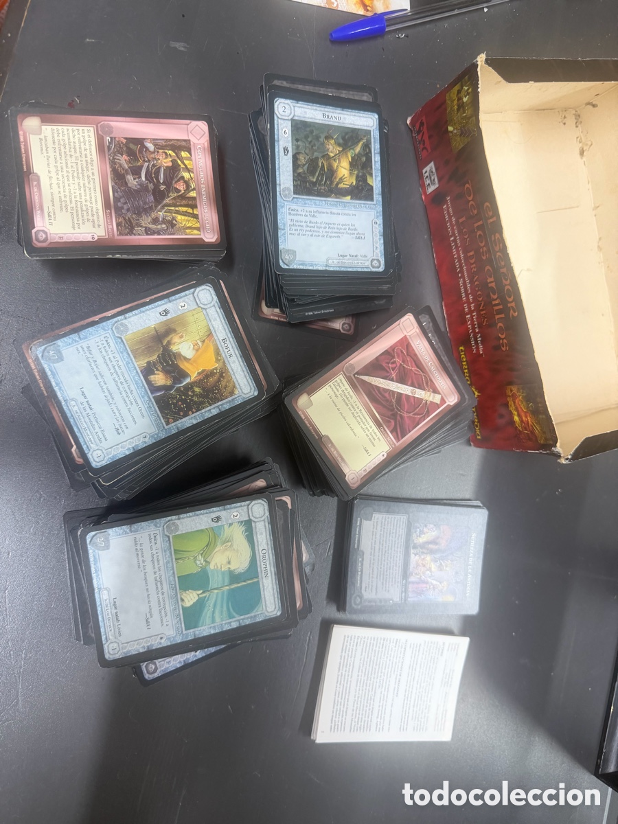 Trading Cards: Lote 520 cartas card el se&ntilde;or de los anillos los dragones satm jcc 1995 1996 tierra media