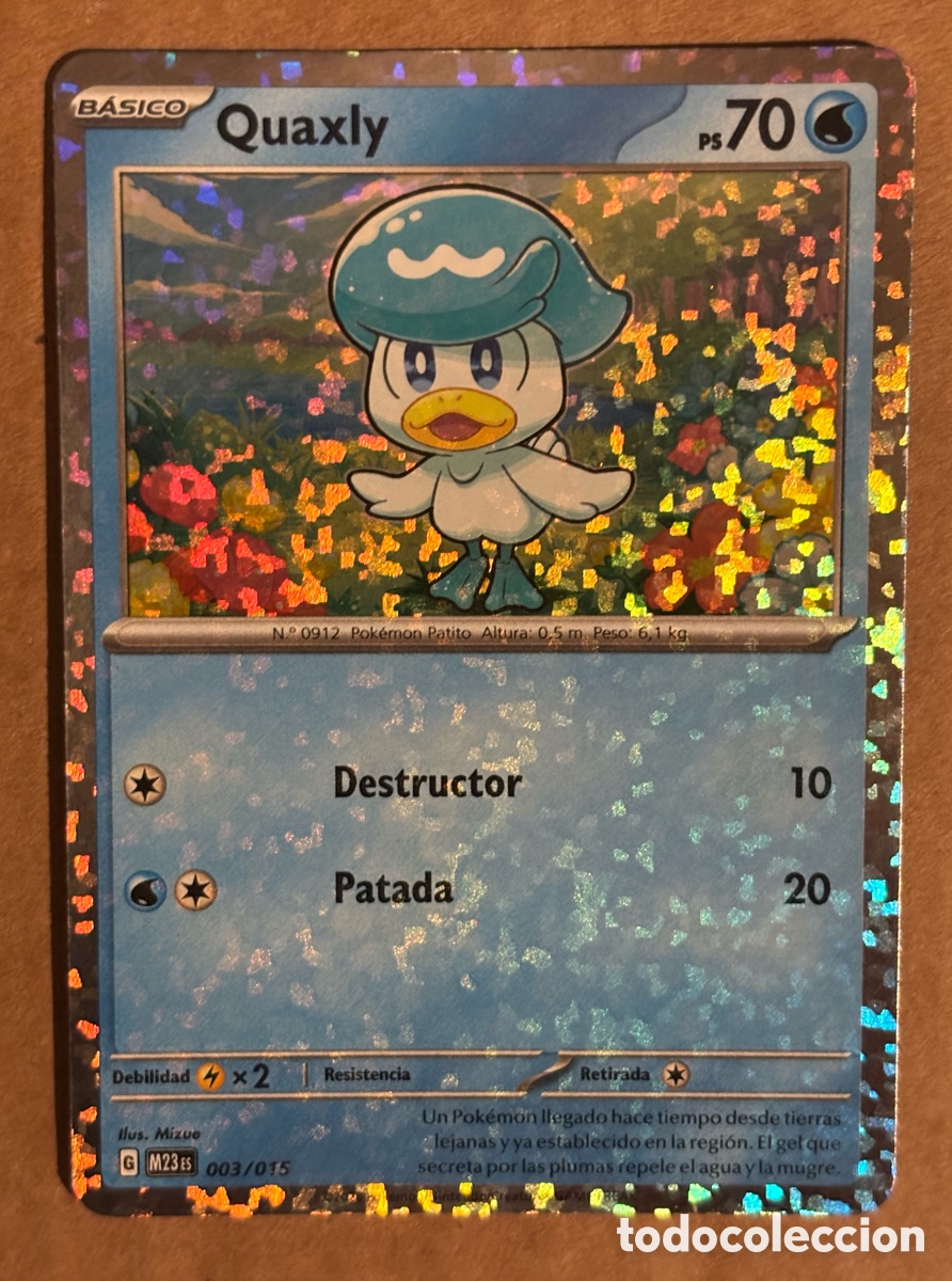 Trading Cards: QUAXLY. CARTA POK&Eacute;MON HOLO #003/015. McDONALDS MATCH BATTLE (M23ES).