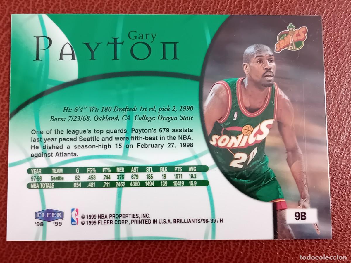 Trading cards: Card 9B Gary Payton Fleer Brilliants 1998-99 Insert - Foto 3