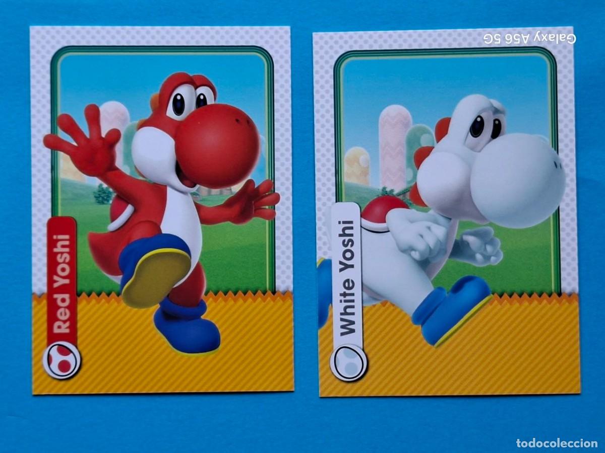 Trading Cards: 2 Yoshi Card #39 RED #43 WHITE - Panini SUPER MARIO Trading Cards