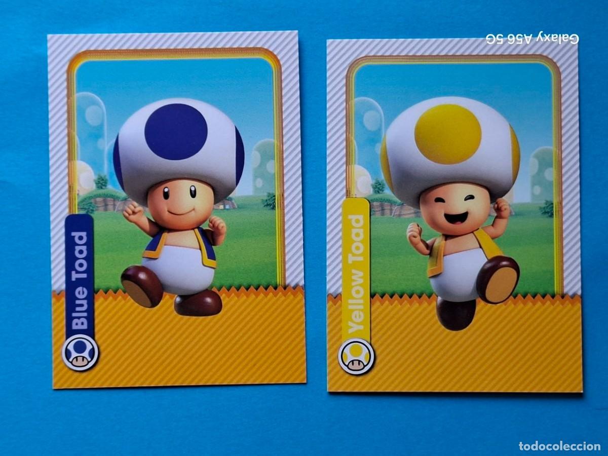 Trading Cards: 2 Toad Card #48 BLUE #52 YELLOW - Panini SUPER MARIO Trading Cards