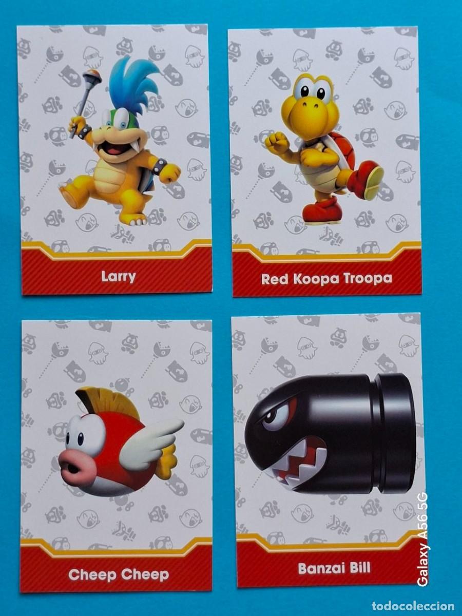 Trading Cards: 4 Enemy Card: LARRY - RED KOOPA TROOPA - CHEEP CHEEP - BANZAI BILL - Panini SUPER MARIO Trading Card