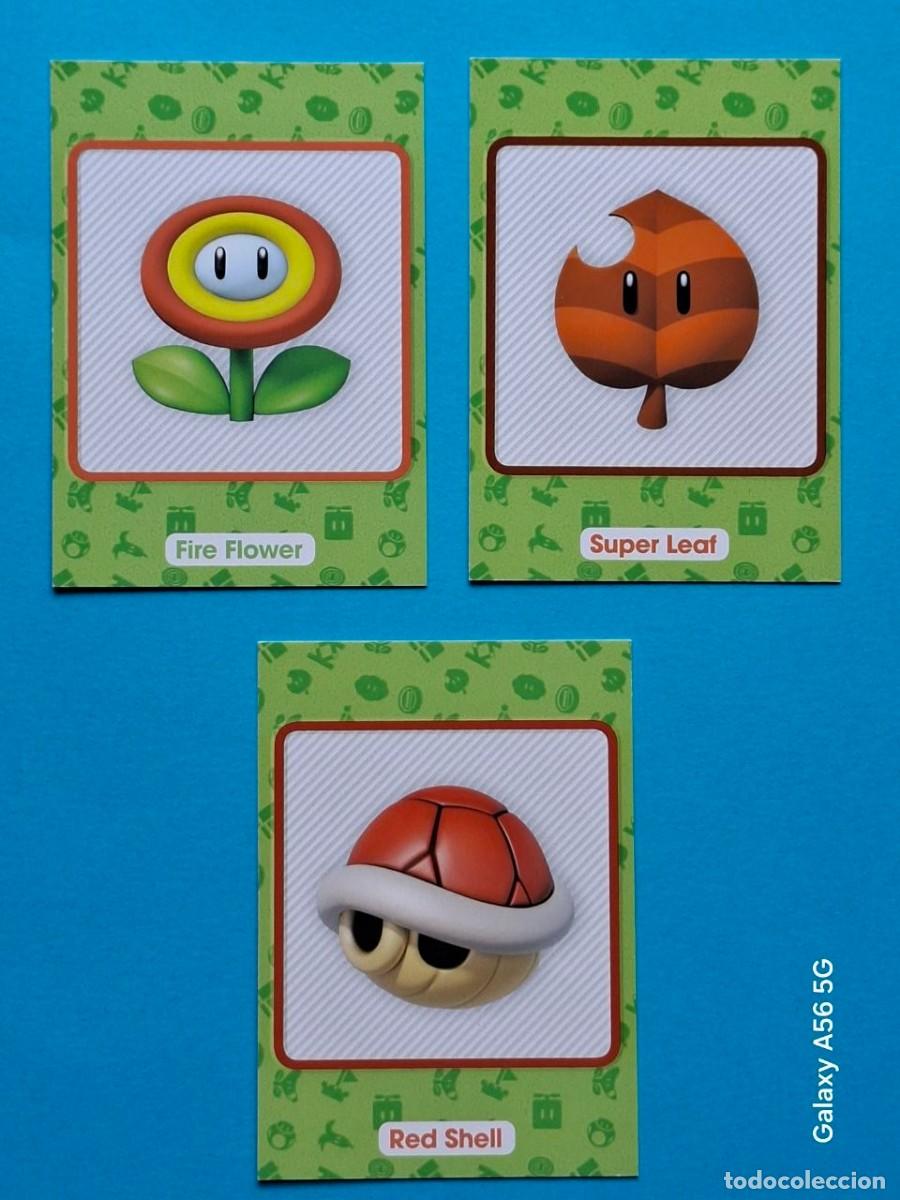 Trading Cards: 3 Item Card #131 FIRE FLOWER #134 SUPER LEAD #140 RED SHELL - Panini SUPER MARIO Trading Cards