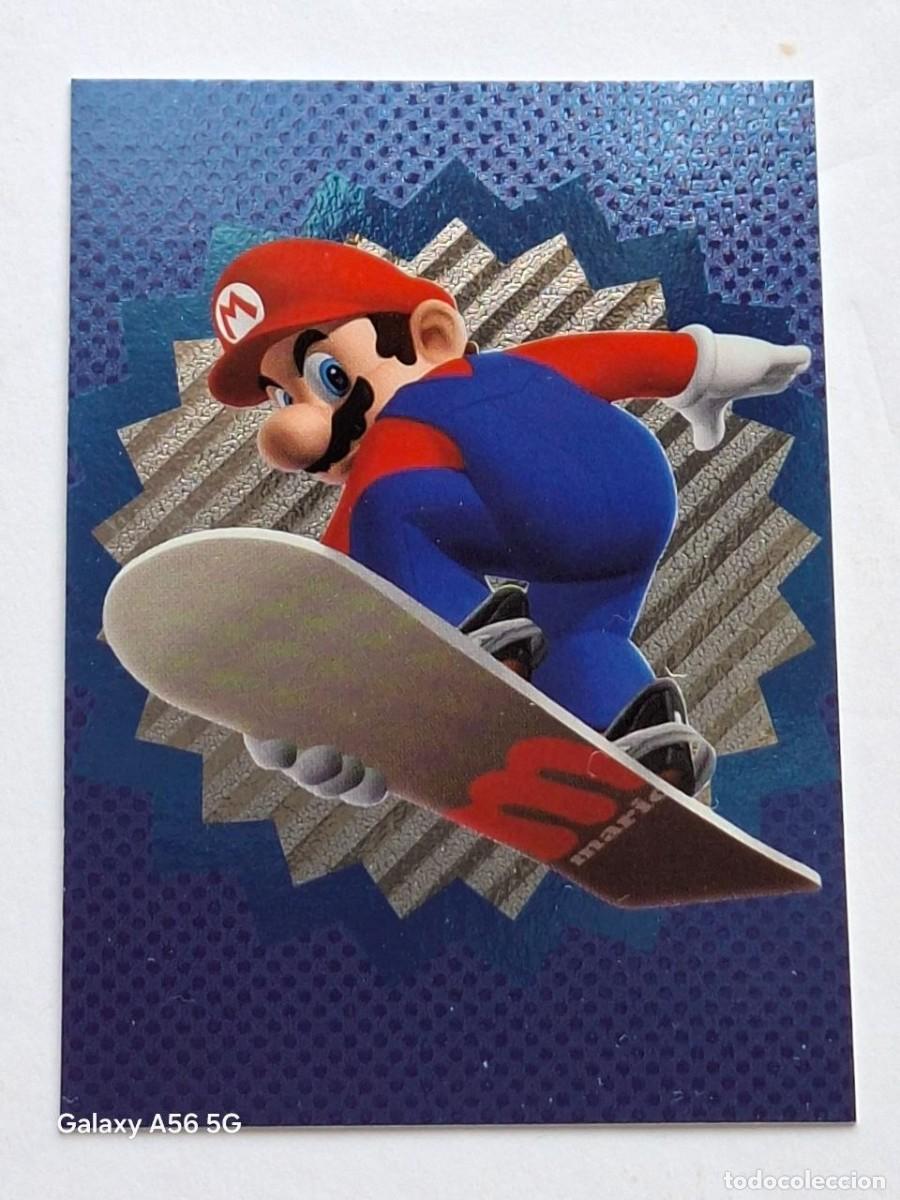 Trading Cards: Sport Card Blue Foil #216 MARIO SKATEBOARD - Panini SUPER MARIO Trading Cards