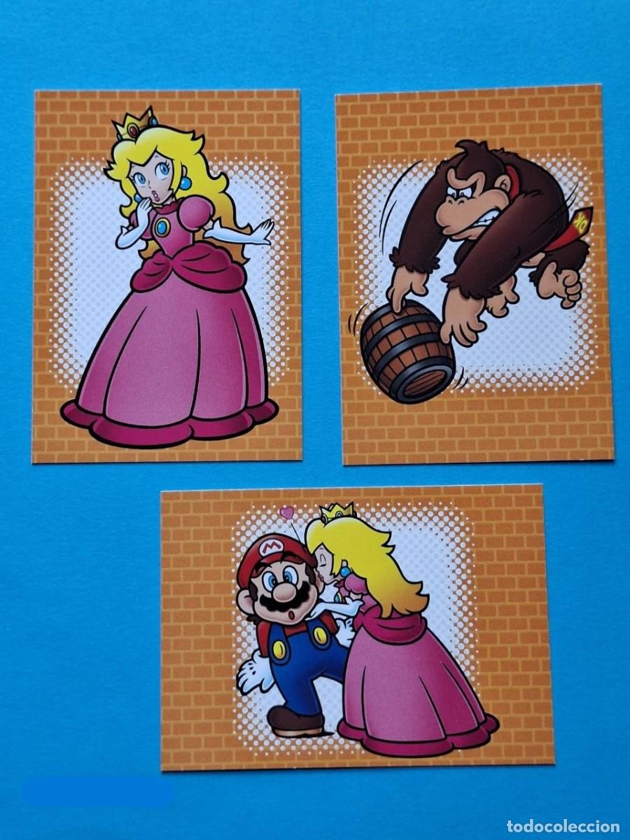 Trading Cards: 3 Line Drawing Card #219 PEACH #224 DONKEY KONG #241 MARIO & PEACH - Panini SUPER MARIO Trading Card