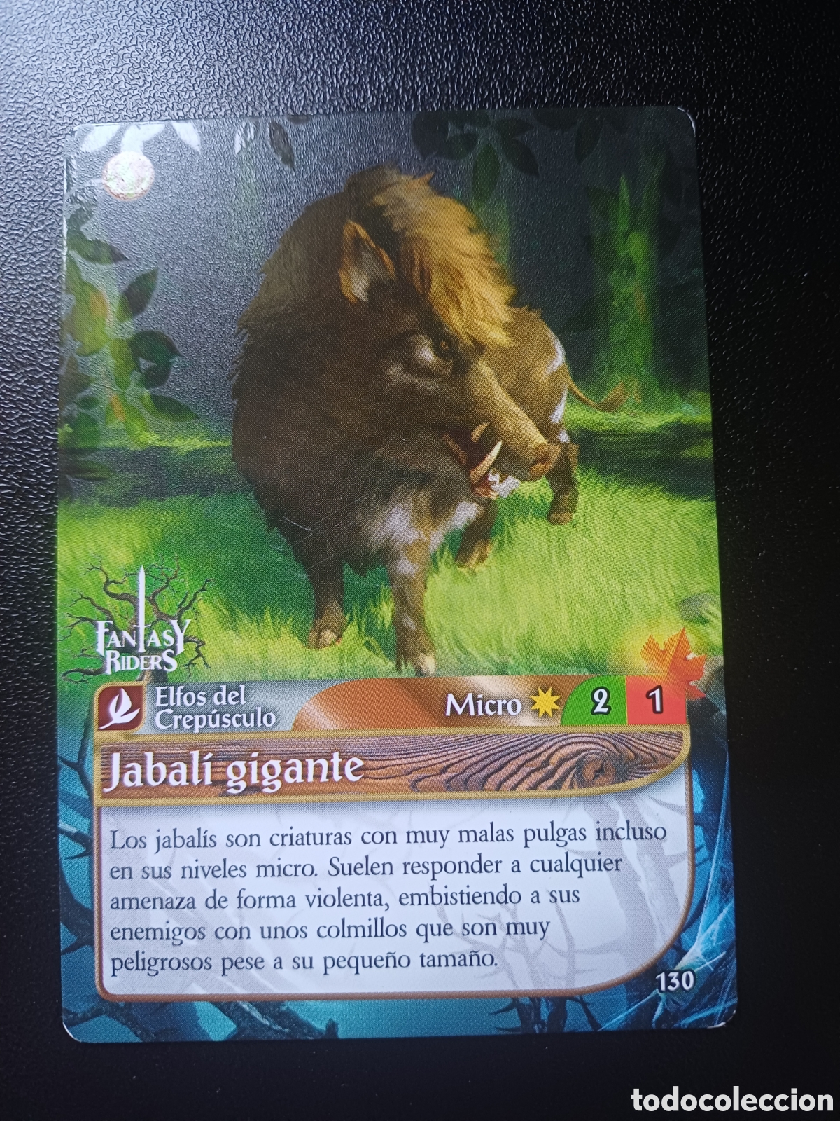 Cartas Colecion&aacute;veis: #130 JABALI GIGANTE MICRO PANINI FANTASY RIDER 2018