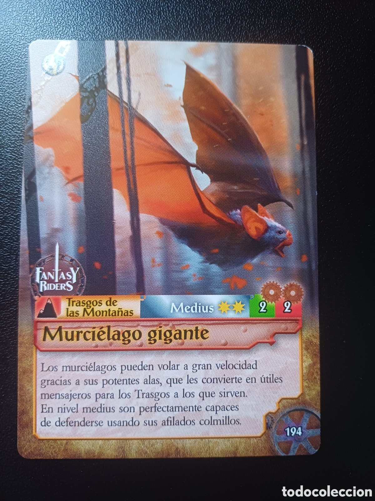 Cartes &agrave; &Eacute;changer: #194 MURCIELAGO GIGANTE MEDIUS PANINI FANTASY RIDER 2018