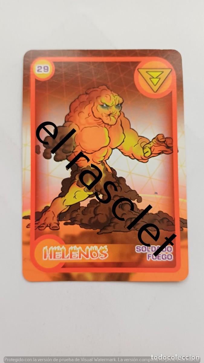 Trading Cards: CARTA/CROMO -DANONE ACTIMEL,HELENOS SOLDADO FUEGO NUMERO 29