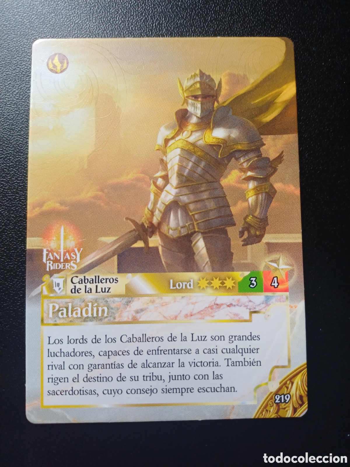 Trading cards: #219 PALADIN LORD PANINI FANTASY RIDER 2018