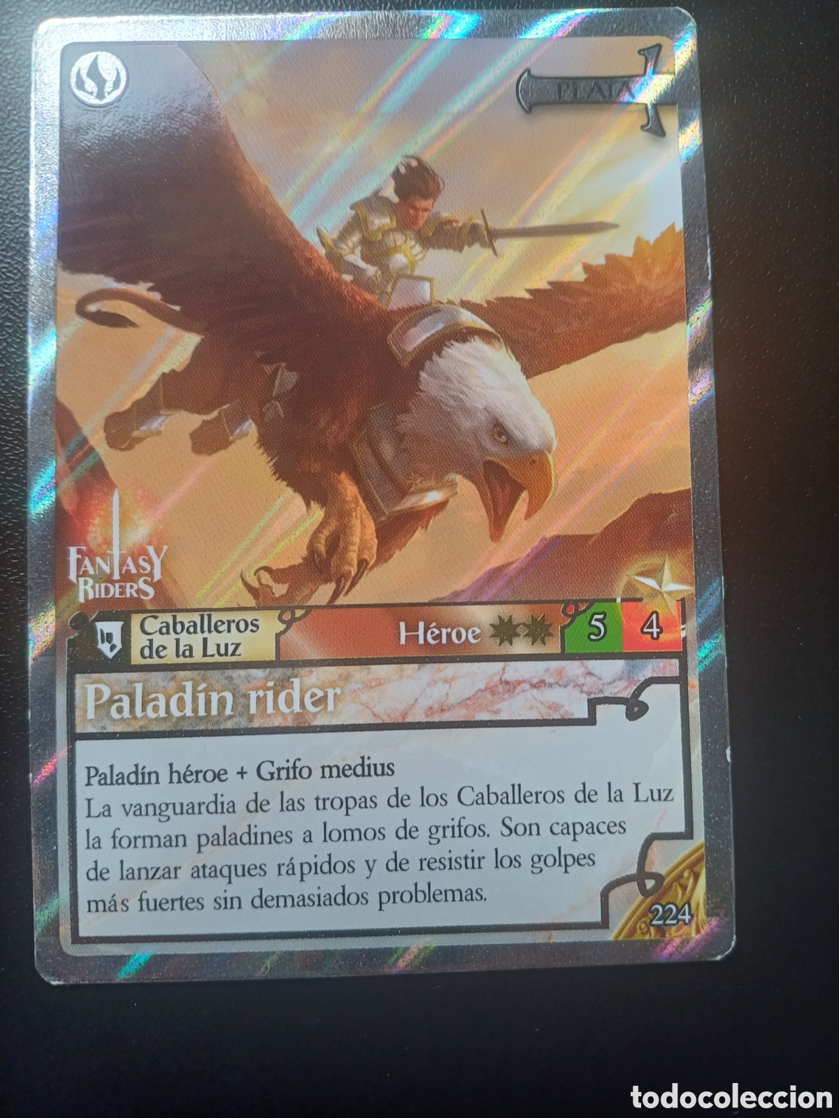 Trading cards: #224 PALADIN RIDER PLATA PANINI FANTASY RIDER 2018