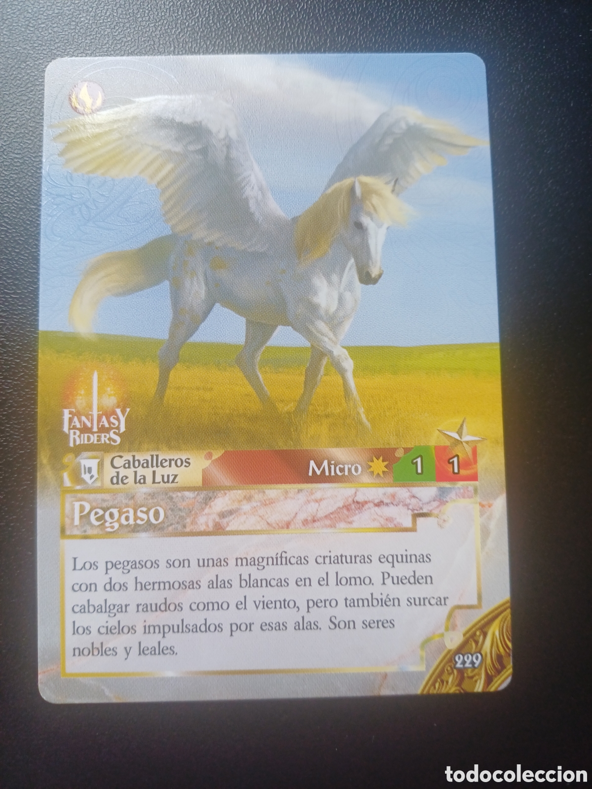 Sammelkarten: #229 PEGASO MICRO PANINI FANTASY RIDER 2018