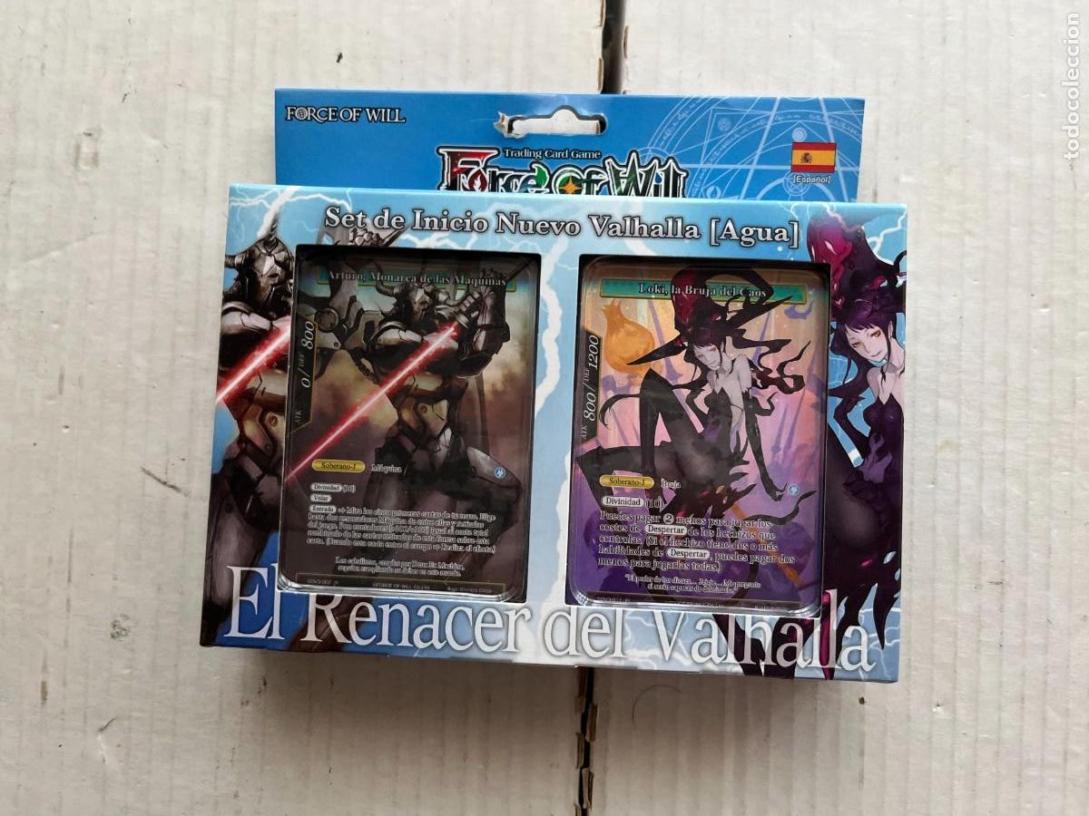 Trading Cards: FORCE OF WILL SET DE INICIO VALHALLA AGUA - TCG KREATEN 2 BARAJAS