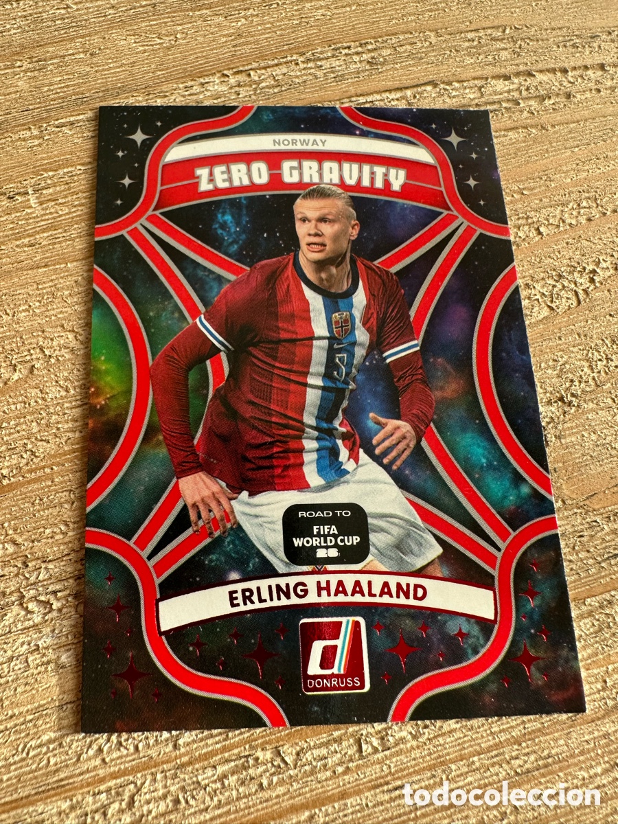 Trading Cards: ERLING HAALAND NORUEGA ZERO GRAVITY 2 DONRUSS ROAD TO WORLD CUP 2026 USA CAN MEX MUNDIAL 26 PANINI