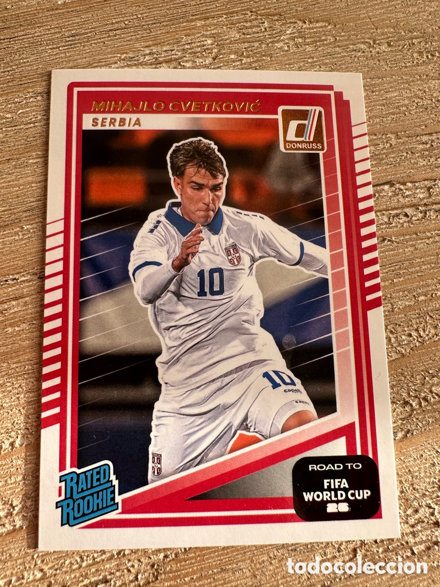 Trading Cards: MIHAJLO CVETKOVIC SERBIA 240 RATED ROOKIE DONRUSS ROAD WORLD CUP 2026 USA CAN MEX MUNDIAL 26 PANINI