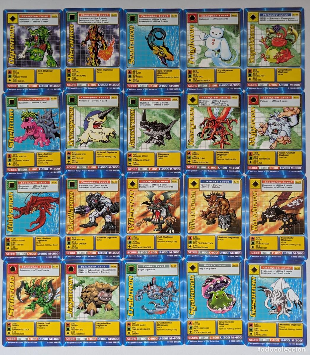 Cartes &agrave; &Eacute;changer: Lote Cartas Digimon Digi-Battle Card Game 1999 Bandai