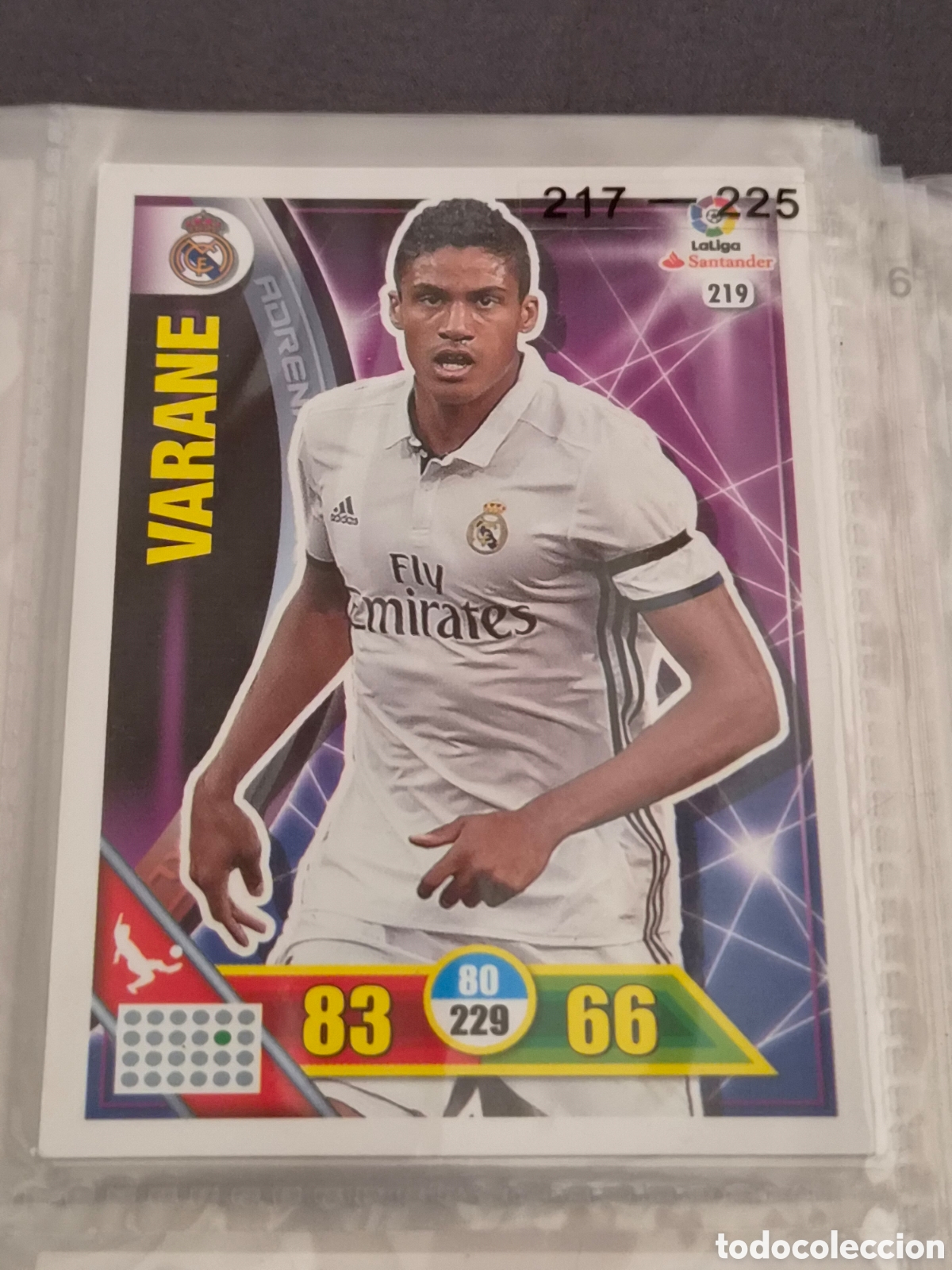 Trading Cards: 219 - VARANE, REAL MADRID ADRENALYN 2016 2017
