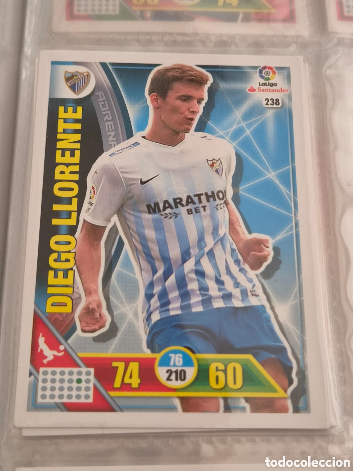 Trading Cards: 238 - DIEGO LLORENTE, M&Aacute;LAGA ADRENALYN 2016 2017