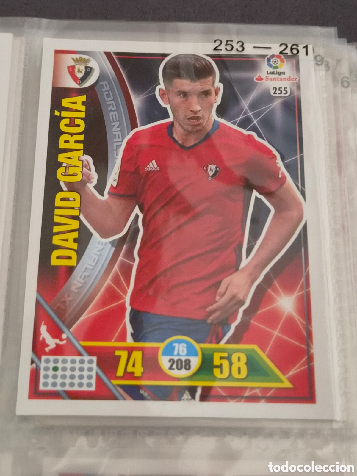 Trading Cards: 255 - DAVID GARC&Iacute;A, OSASUNA ADRENALYN 2016 2017