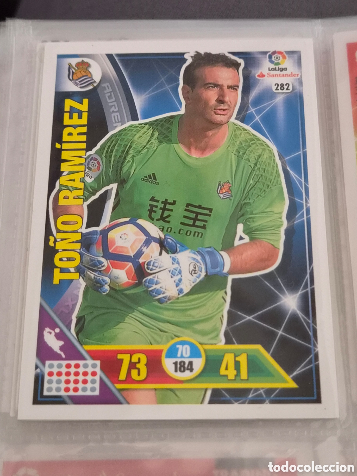 Trading Cards: 282 - TO&Ntilde;O RAM&Iacute;REZ, REAL SOCIEDAD ADRENALYN 2016 2017