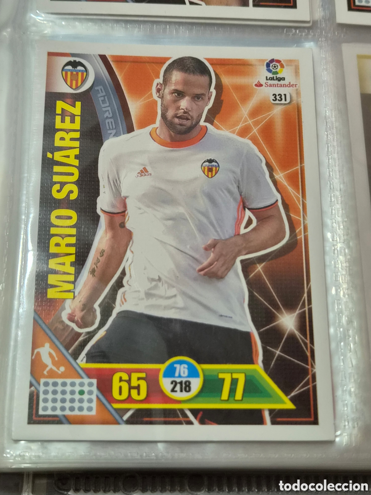 Trading Cards: 331 - MARIO SU&Aacute;REZ, VALENCIA ADRENALYN 2016 2017