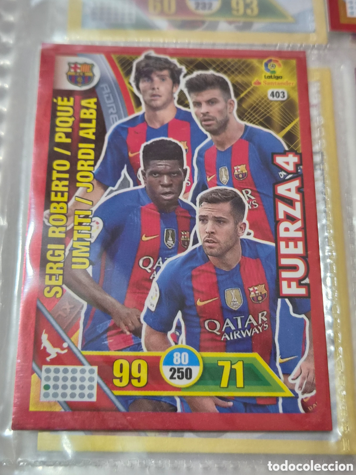 Trading Cards: 403 - FUERZA 4 , BARCELONA ADRENALYN 2016 2017