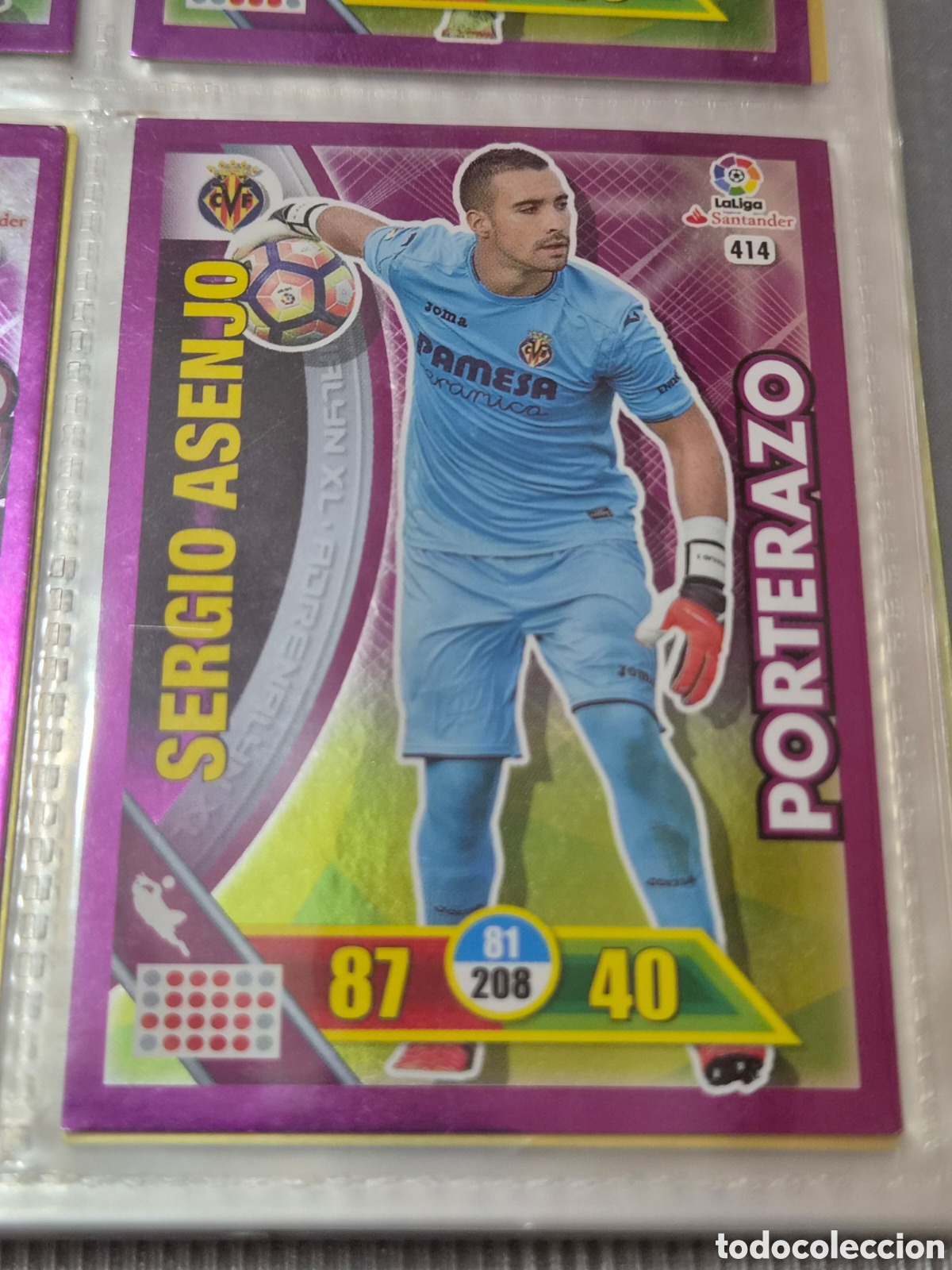Trading Cards: 414 - SERGIO ASENJO, VILLARREAL PORTERAZO ADRENALYN 2016 2017