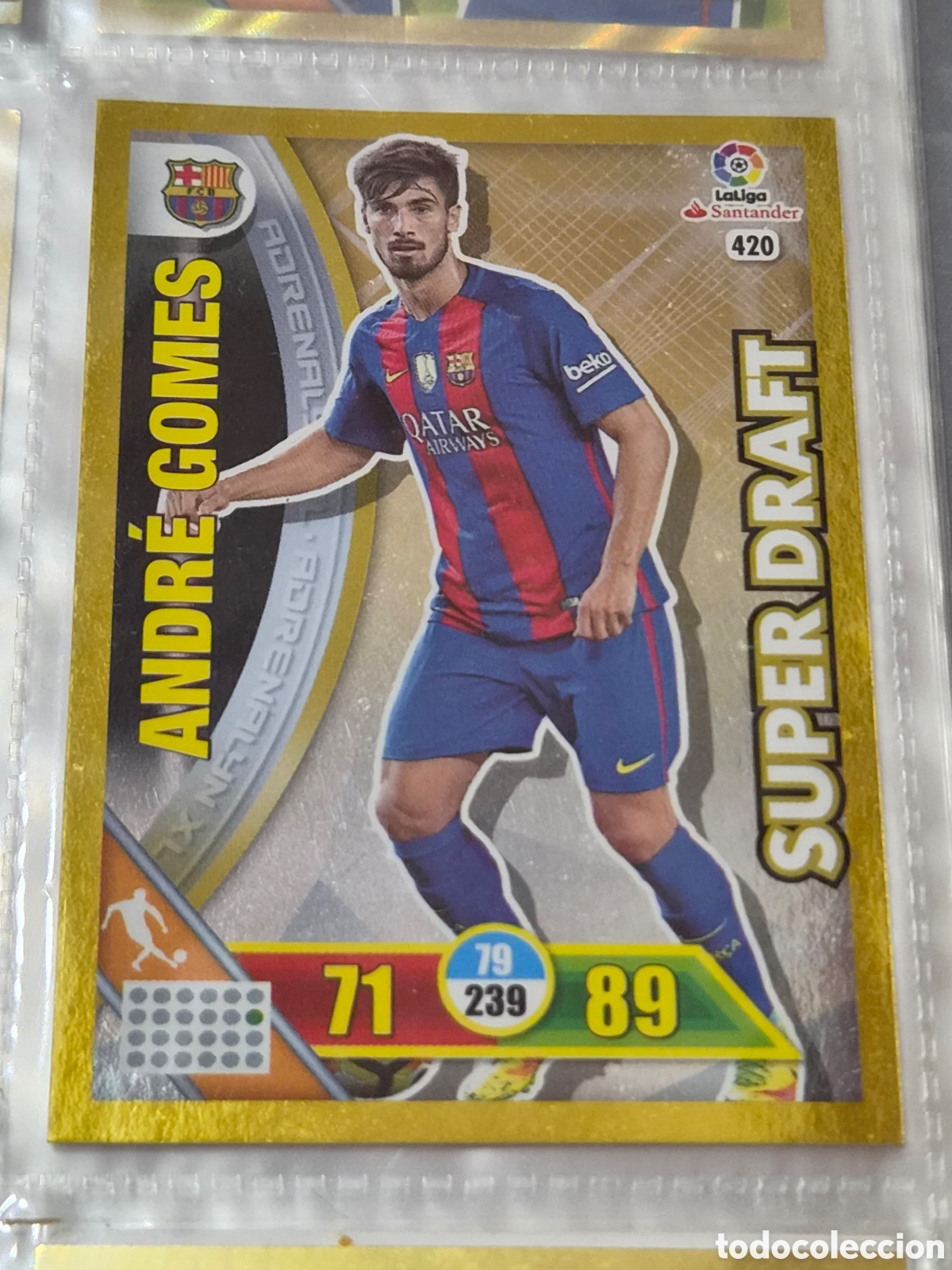 Trading Cards: 420 - ANDRE GOMES , BARCELONA SUPER DRAFT ADRENALYN 2016 2017