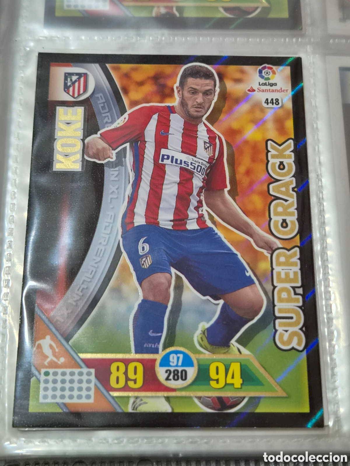 Trading Cards: 448 - KOKE, AT.MADRID SUPER CRACK ADRENALYN 2016 2017