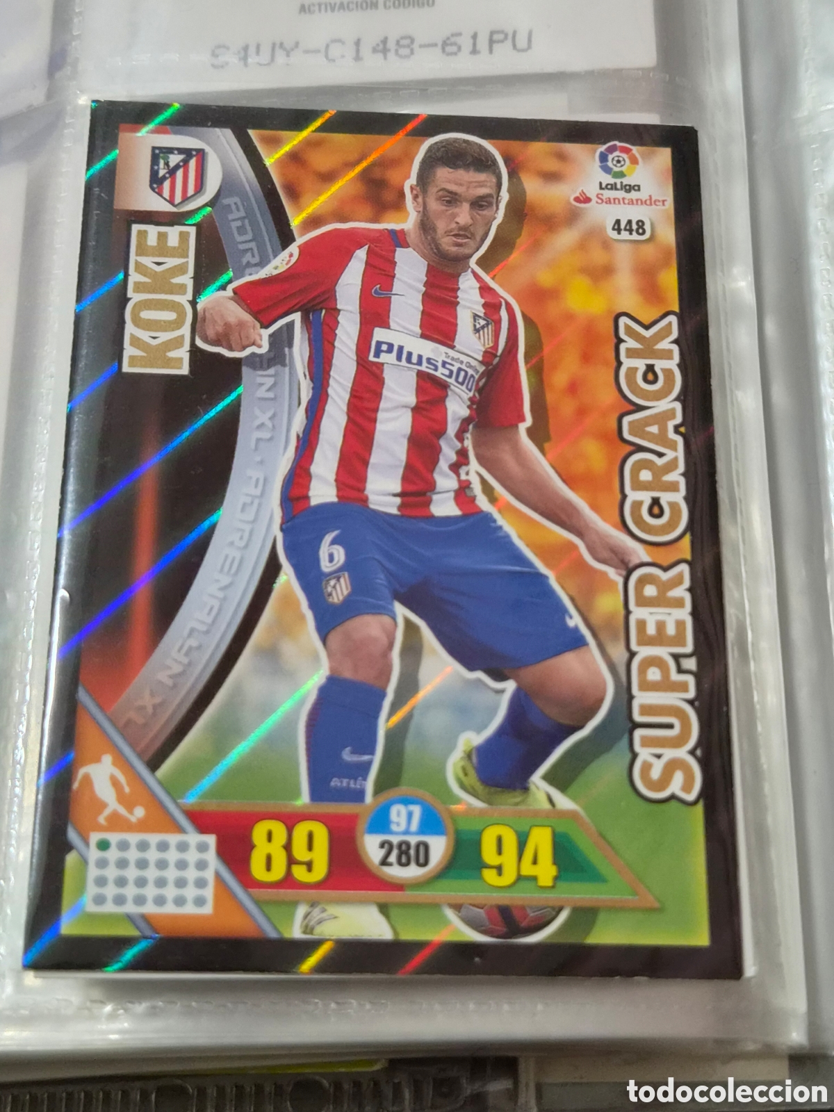 Trading Cards: 448 - KOKE, AT.MADRID SUPER CRACK ADRENALYN 2016 2017