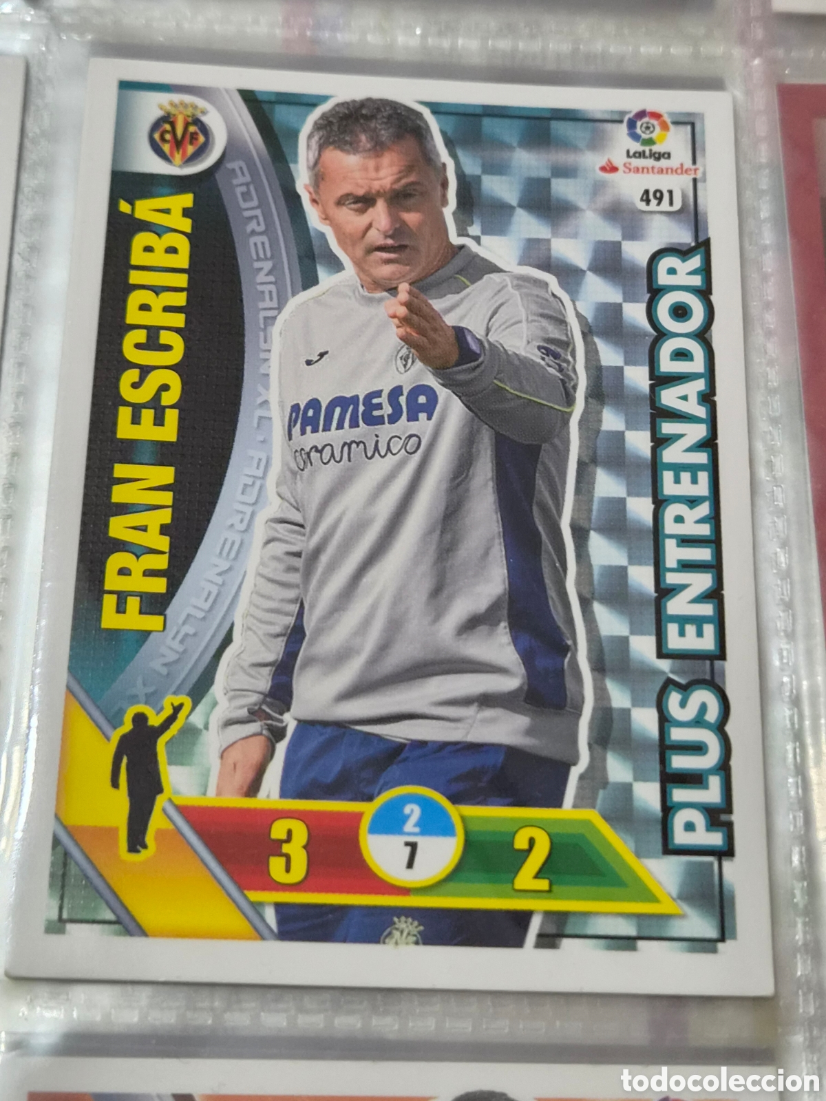 Trading Cards: 491 - FRAN ESCRIB&Aacute; , VILLARREAL PLUS ENTRENADOR ADRENALYN 2016 2017