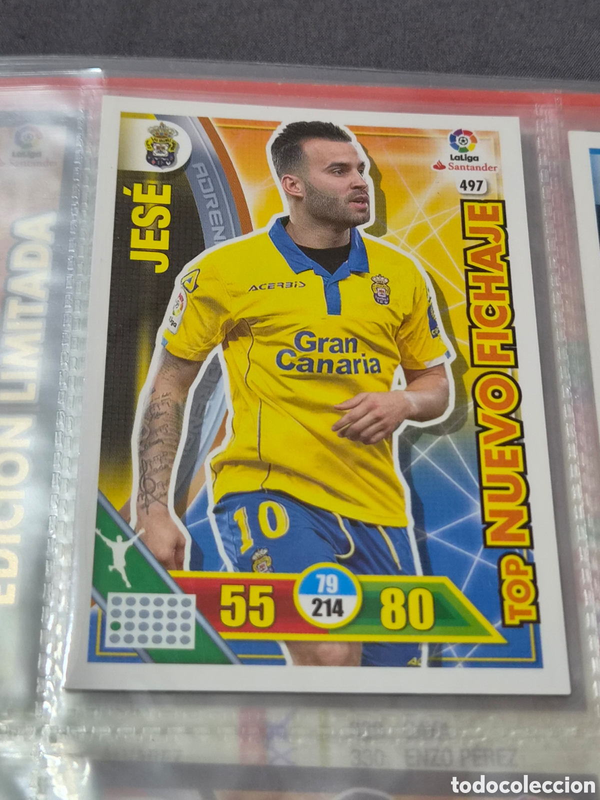 Trading Cards: 497 - JES&Eacute; , LAS PALMAS TOP NUEVO FICHAJE ADRENALYN 2016 2017