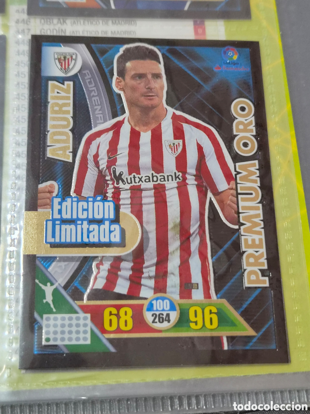Trading cards: ADURIZ, AT.BILBAO EDICI&Oacute;N LIMITADA PREMIUN ORO ADRENALYN 2016 2017