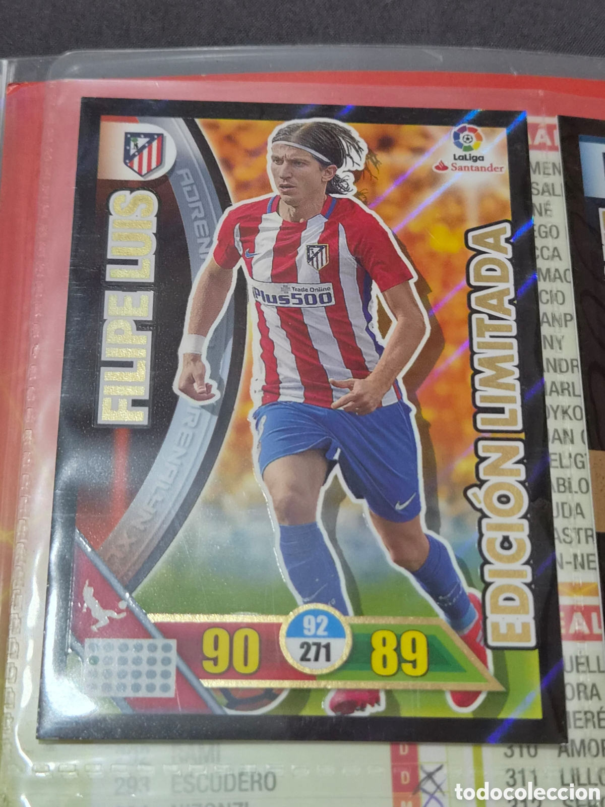 Trading cards: FILIPE LUIS, AT.MADRID EDICI&Oacute;N LIMITADA ADRENALYN 2016 2017