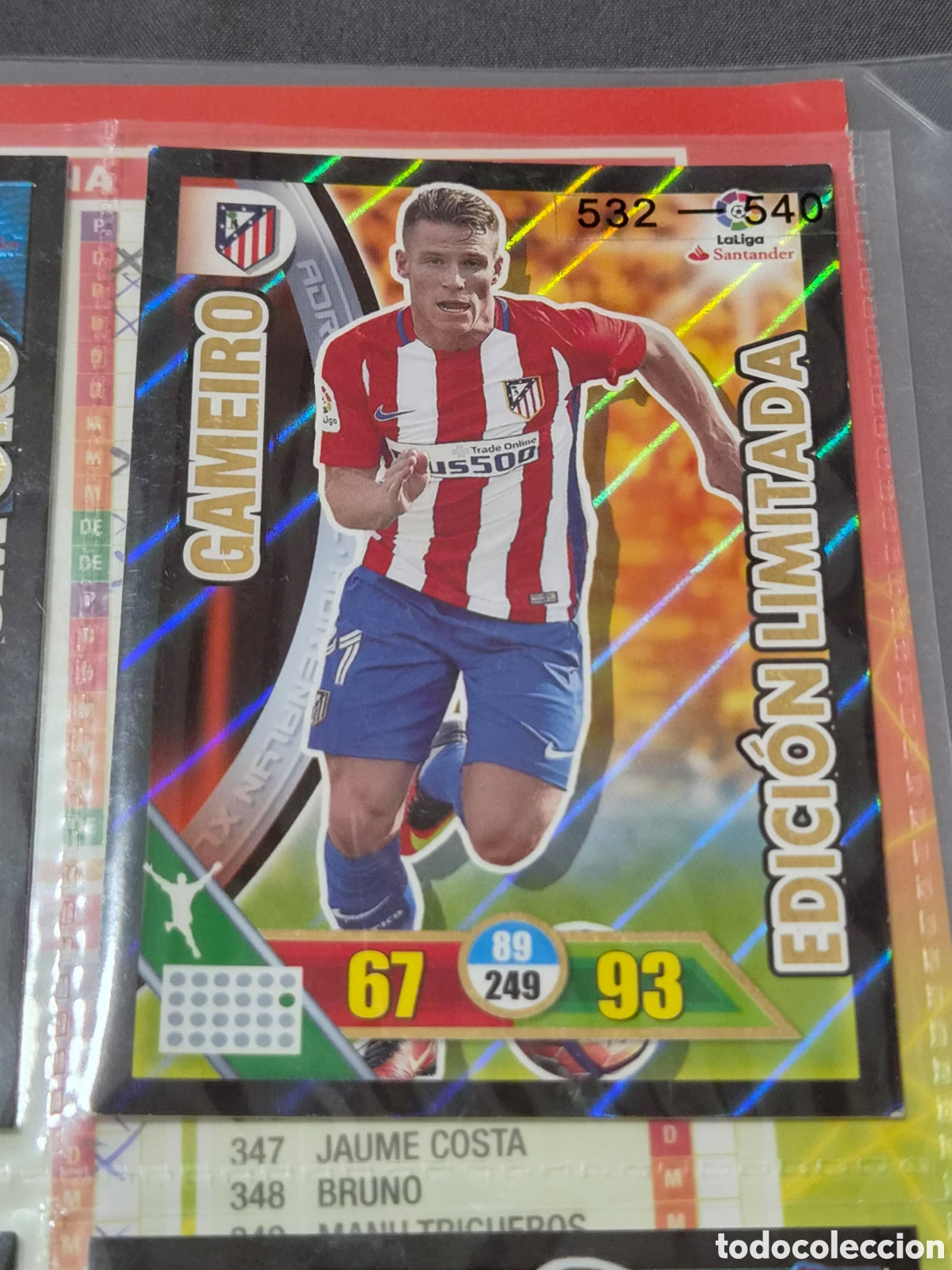 Trading cards: GAMEIRO , AT.MADRID EDICI&Oacute;N LIMITADA ADRENALYN 2016 2017