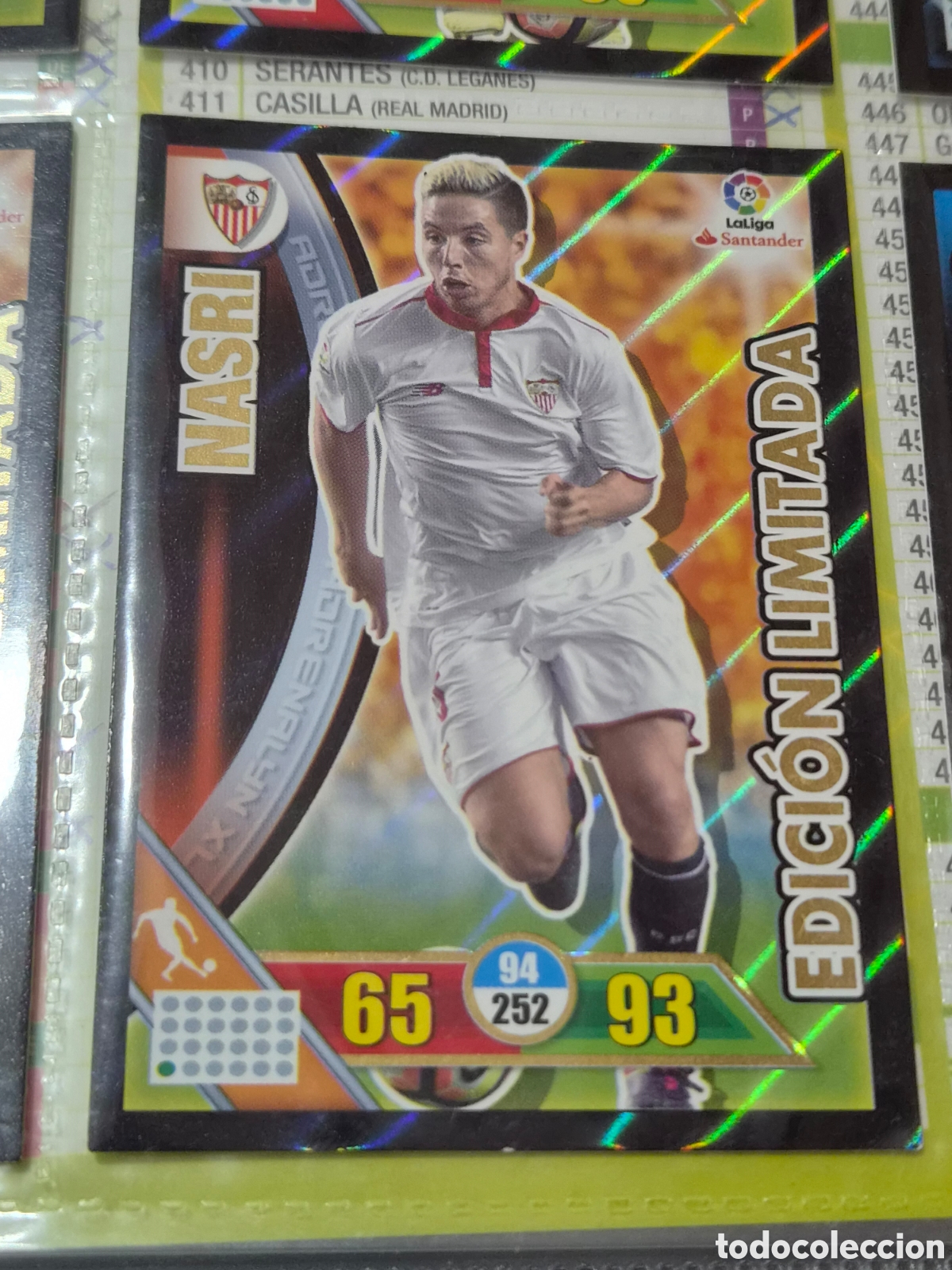 Trading cards: NASRI , SEVILLA EDICI&Oacute;N LIMITADA ADRENALYN 2016 2017