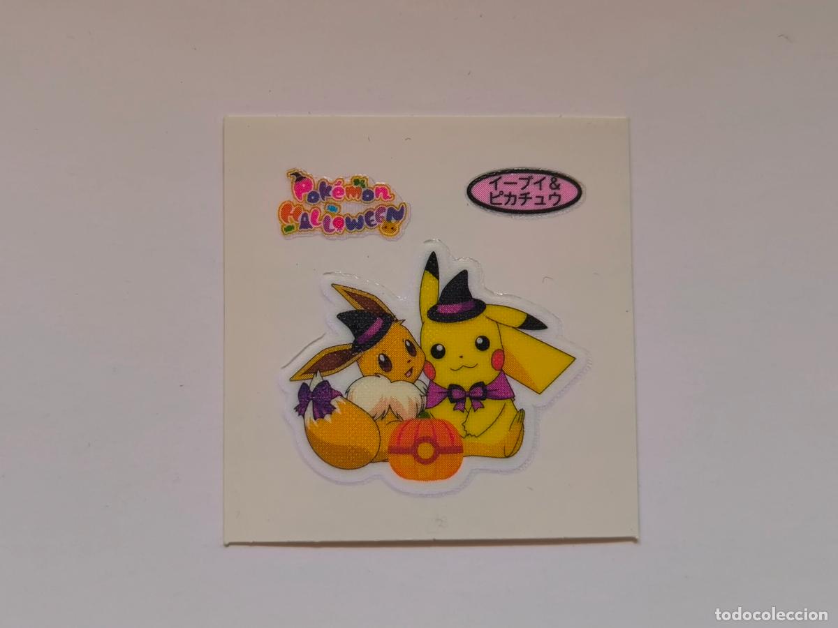 Trading cards: POKEMON DAIICHI PAN - EEVEE Y PIKACHU HALLOWEEN - DECO CHARA BREAD STICKER / SEAL (&Ntilde;7C8)