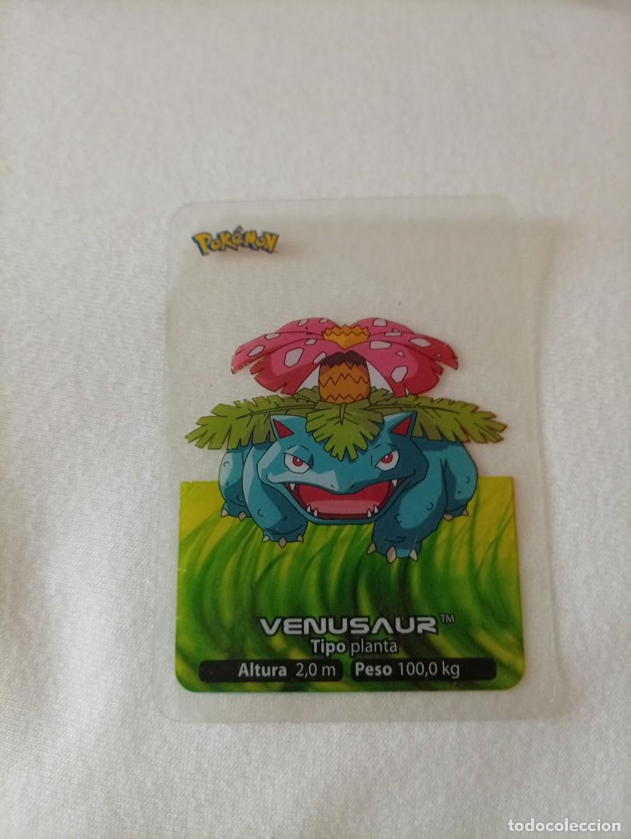 Trading cards: Tarjeta de Pok&eacute;mon, n&uacute;mero 003, con la imagen de Venusaur. 2005 - Ataques: Placonido Drenadoras, La
