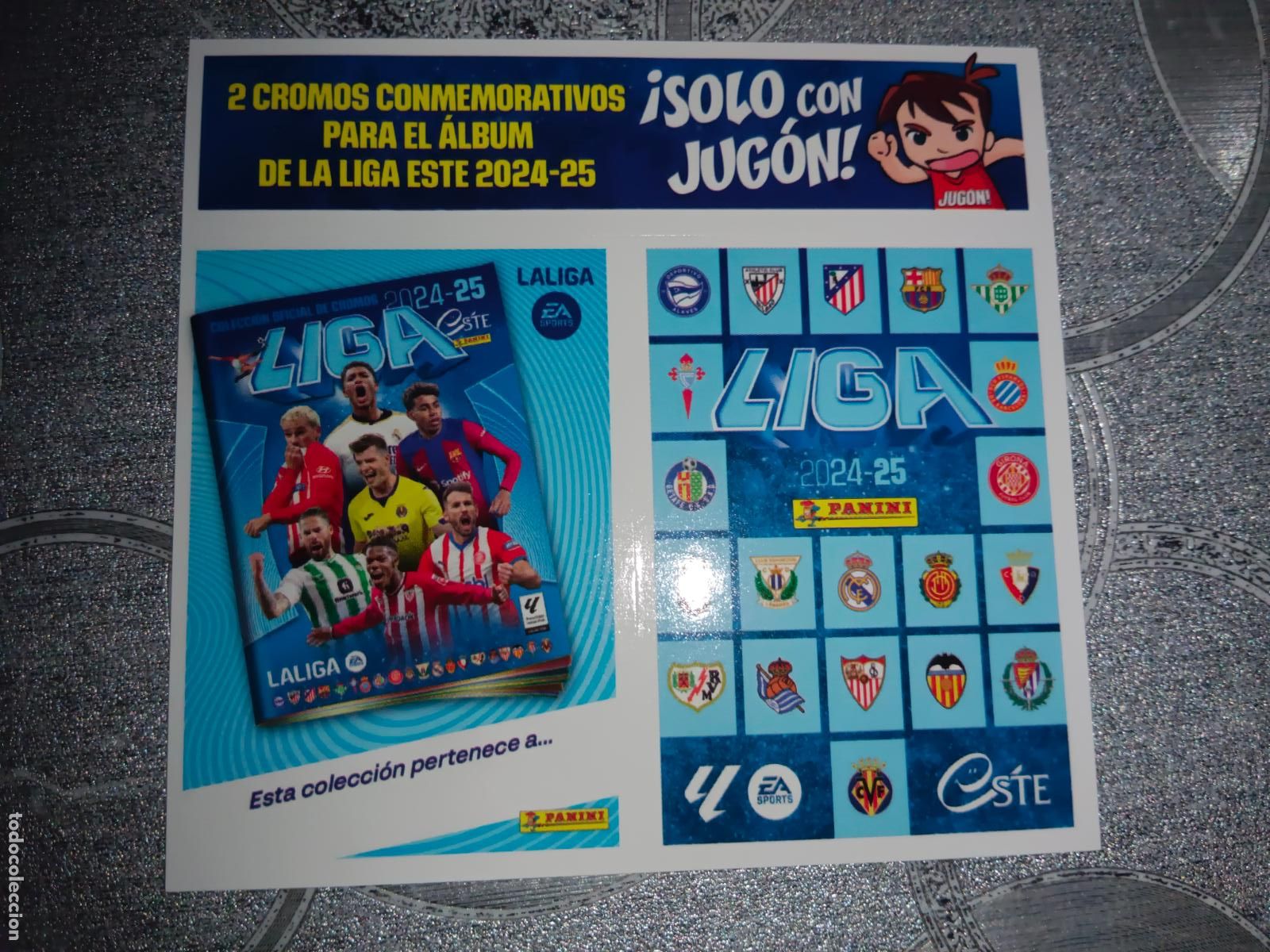 Trading cards: 2024 / 2025 24 25 PANINI CROMOS CONMEMORATIVOS 1 Y 2 - EDICIONES ESTE - NUEVOS