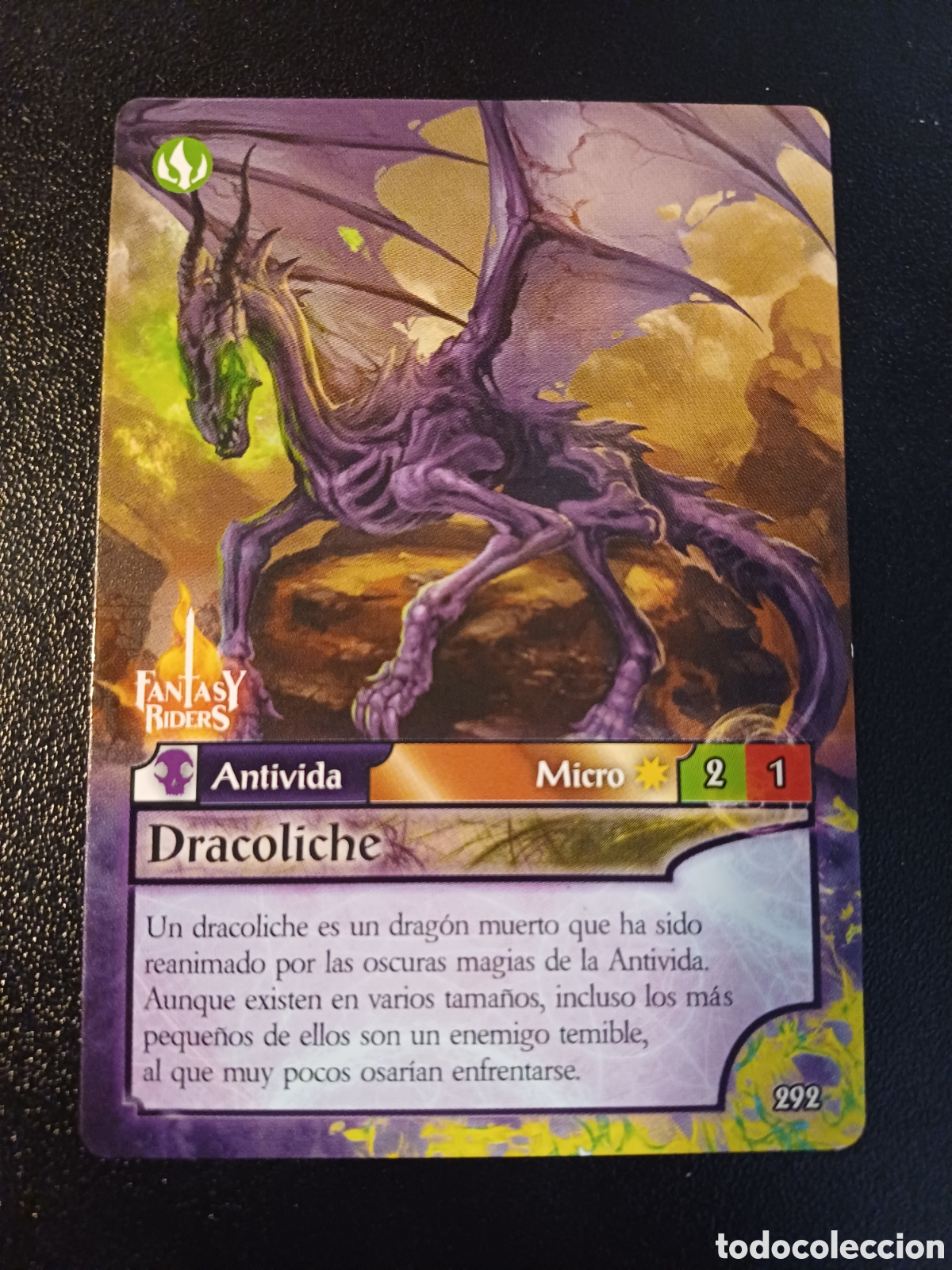 Trading cards: #292 DRACOLICHE PANINI FANTASY RIDER 2018