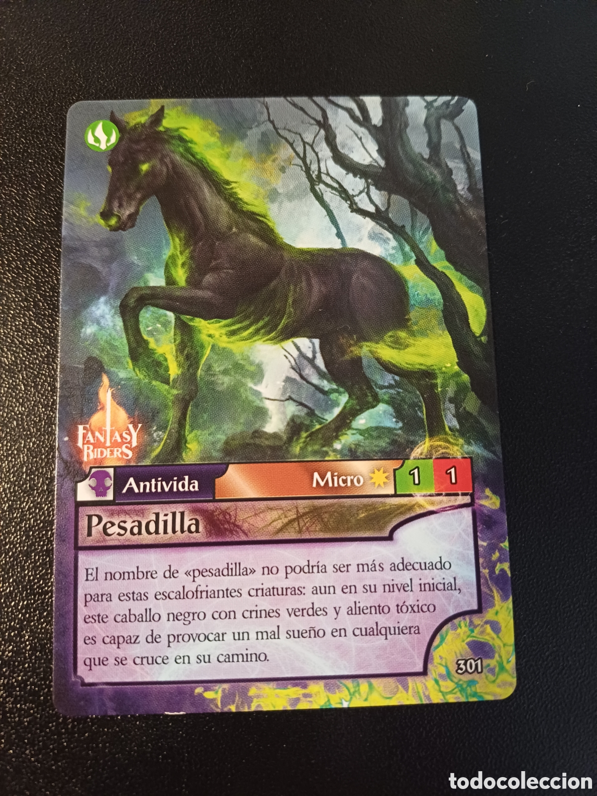 Trading Cards: #301 PESADILLA MICRO PANINI FANTASY RIDER 2018
