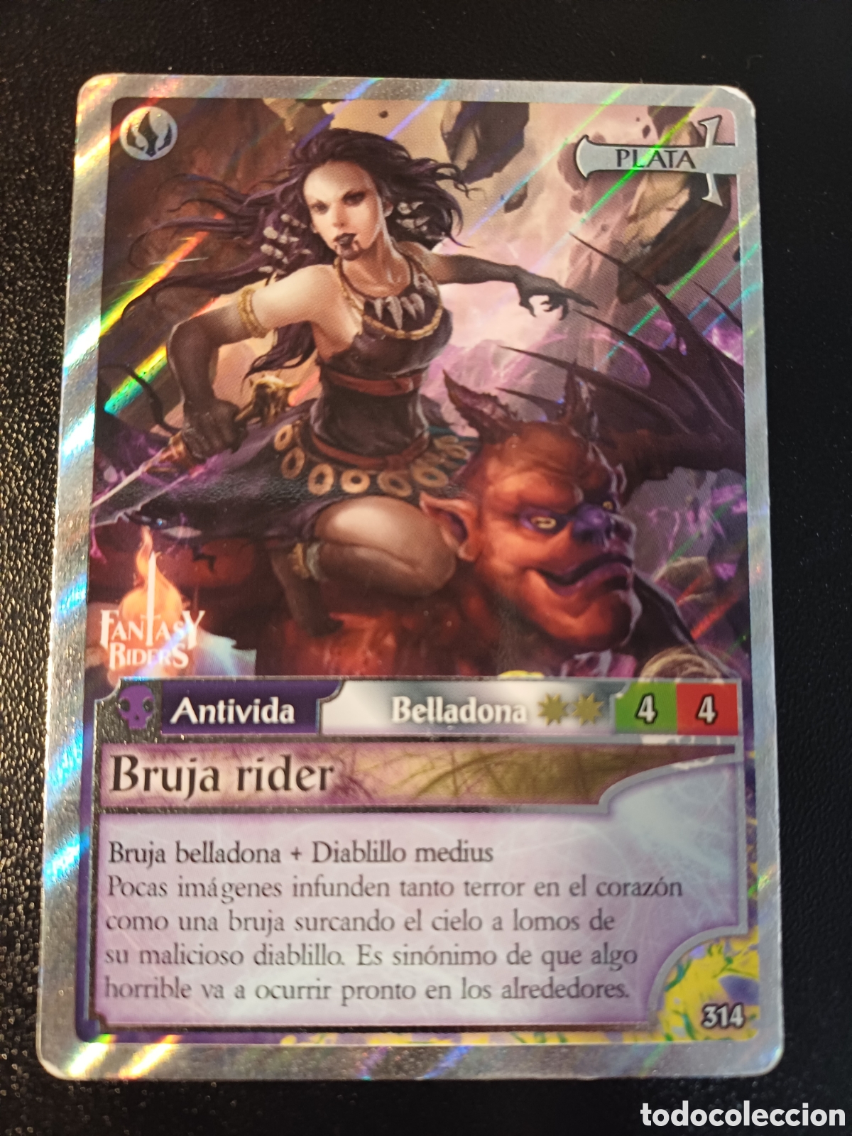 Sammelkarten: #314 BRUJA RIDER PLATA PANINI FANTASY RIDER 2018