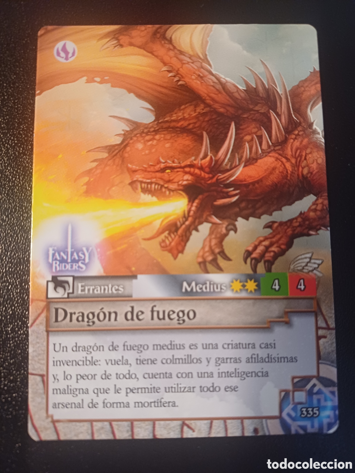 Figurine Collezionabili: #335 DRAGON DE FUEGO MEDIUS PANINI FANTASY RIDER 2018