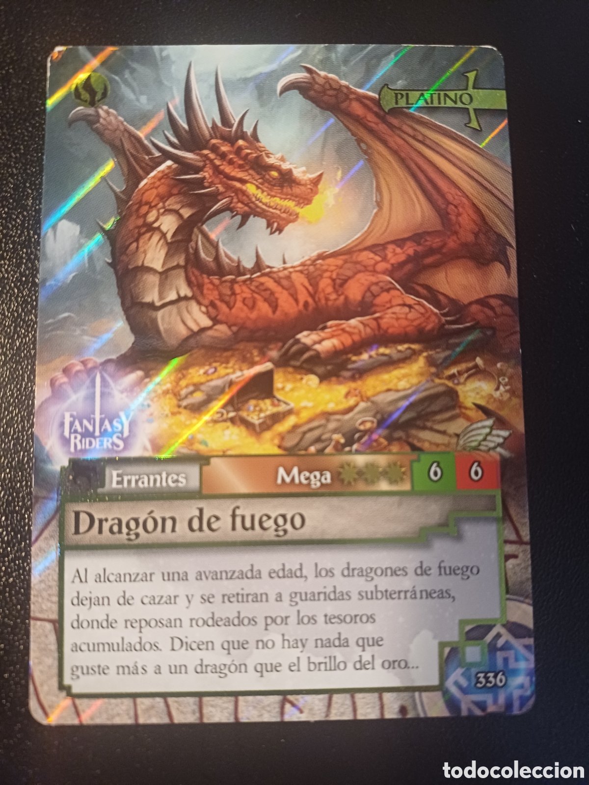 Figurine Collezionabili: #336 DRAGON DE FUEGO PLATINO PANINI FANTASY RIDER 2018