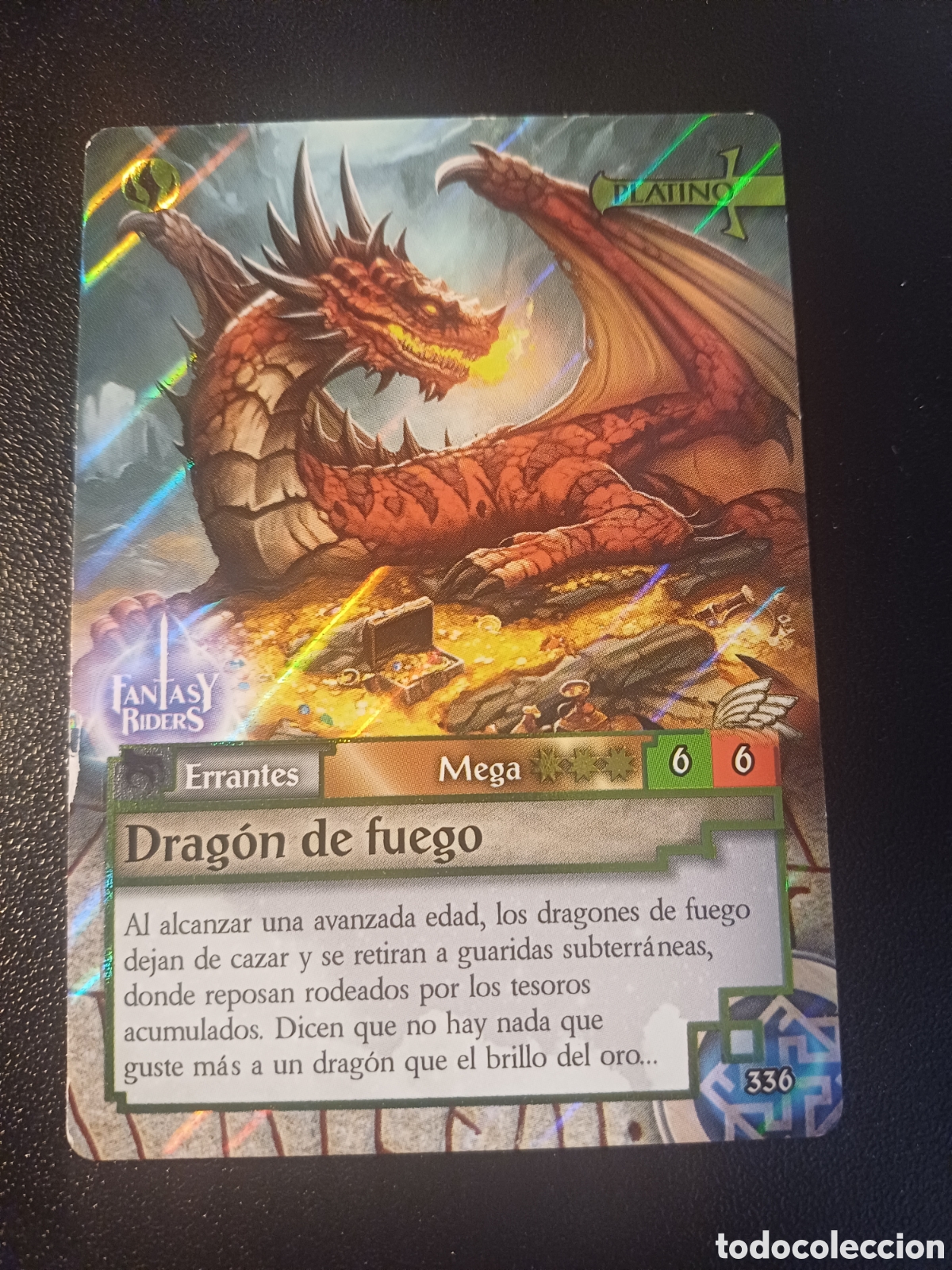 Figurine Collezionabili: #336 DRAGON DE FUEGO PLATINO PANINI FANTASY RIDER 2018