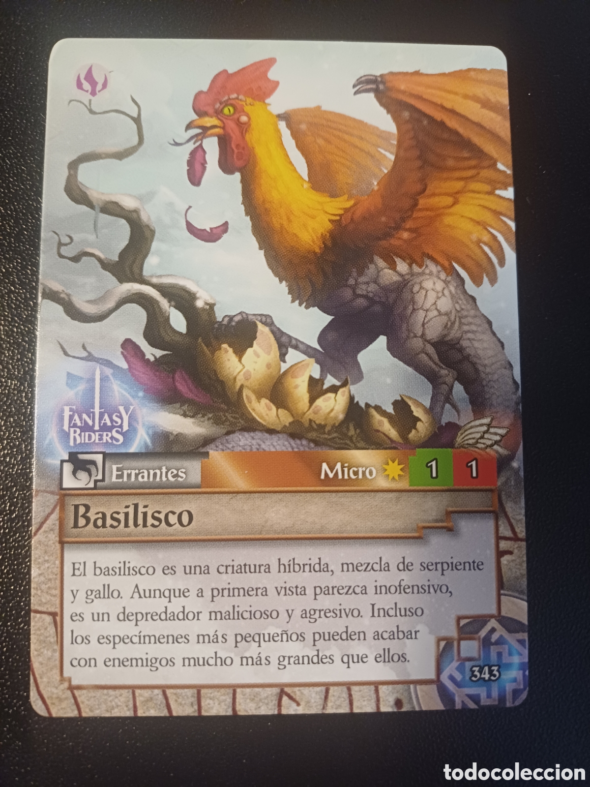 Figurine Collezionabili: #343 BASILISCO PANINI FANTASY RIDER 2018