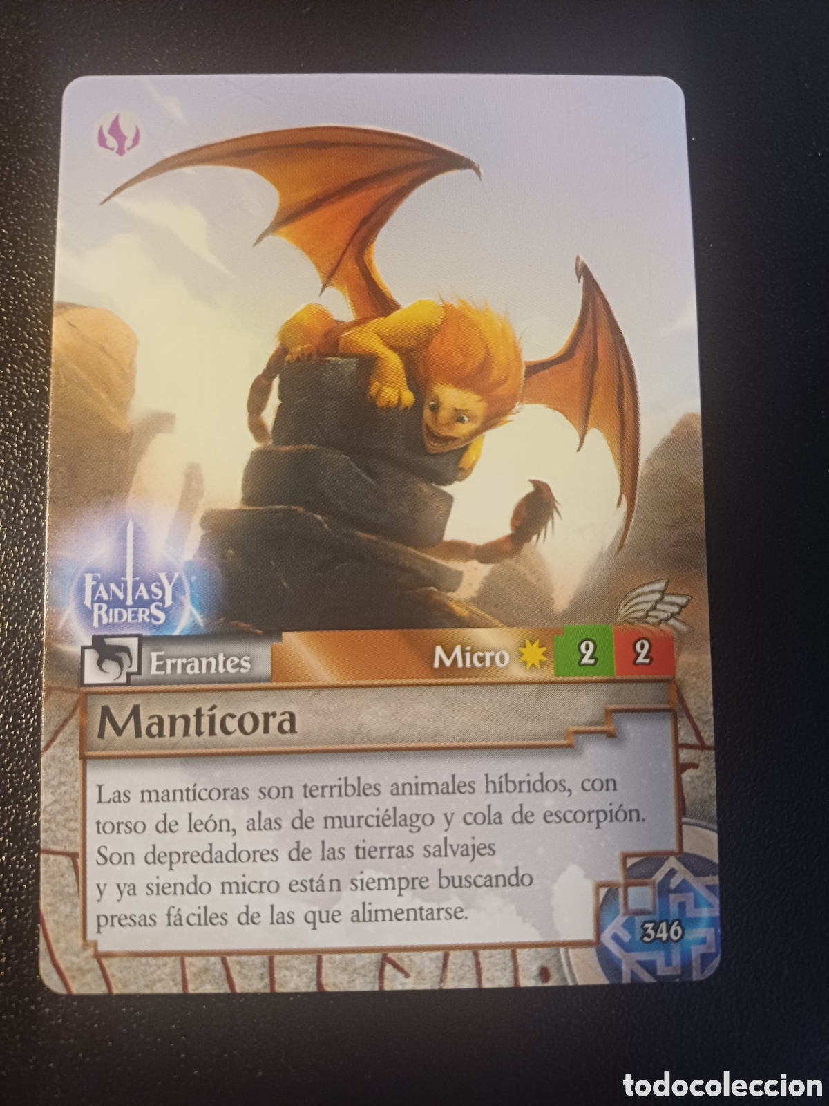Figurine Collezionabili: #346 MANTICORA MICRO PANINI FANTASY RIDER 2018