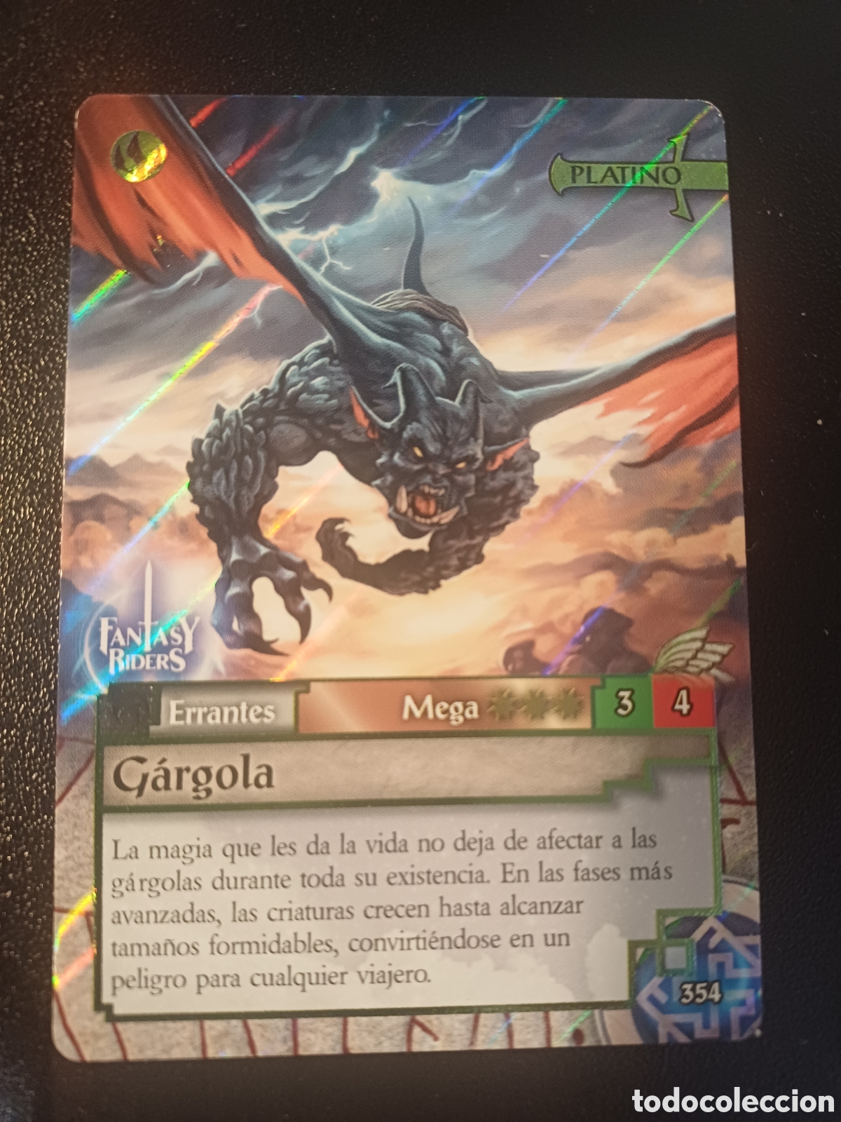 Figurine Collezionabili: #354 GARGOLA MEGA PLATINO PANINI FANTASY RIDER 2018